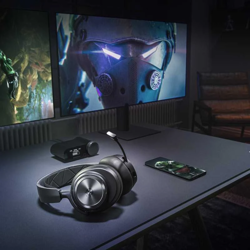 Belaidės ausinės žaidimams SteelSeries Arctis Nova Pro, Skirta PC ir PlayStation, Juodos spalvos