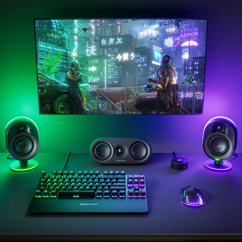 Kompiuterio kolonėlės SteelSeries Arena 9, Juodos spalvos