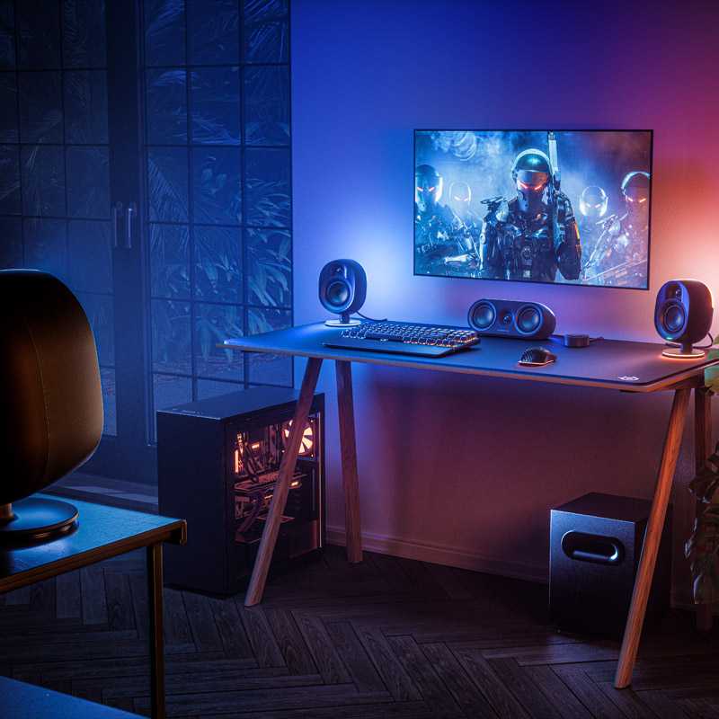 Kompiuterio kolonėlės SteelSeries Arena 9, Juodos spalvos