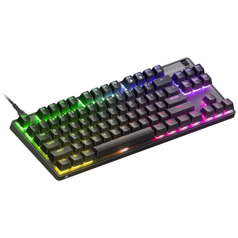 Steel Kalba Klaviatūra su laidu SteelSeries Apex 9 TKL, DE kalba, Juodos spalvos ...