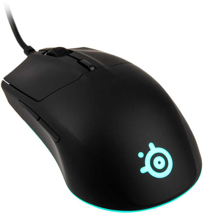 Žaidimų pelė SteelSeries su laidu Rival 3, Juodos spalvos
