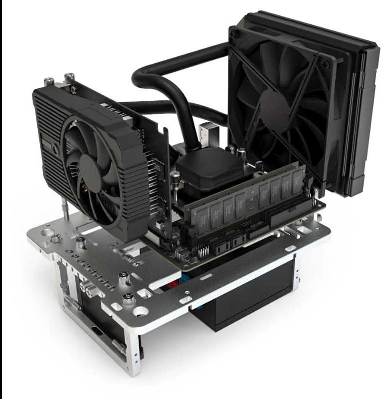 Streacom BC1 Mini V2 Benchtable – Testavimo platforma – sidabro spalvos