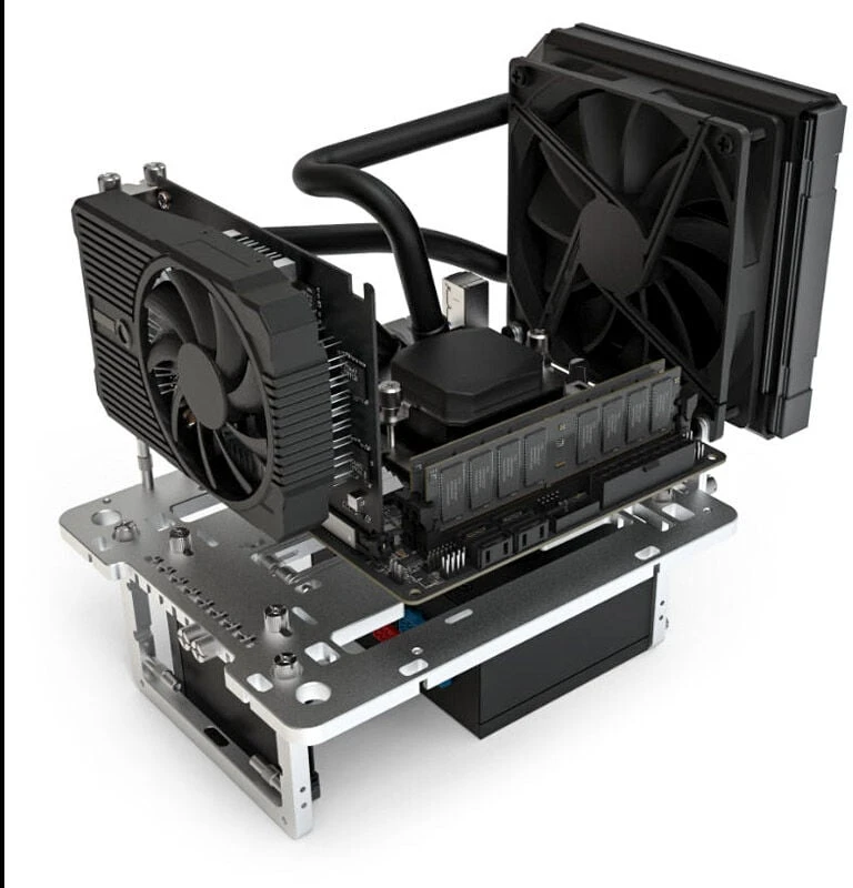 Streacom BC1 Mini V2 Benchtable – Testavimo platforma – sidabro spalvos