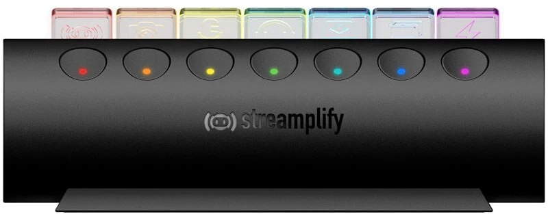 „Streamplify“ šakotuvas „Control 7“, 7x USB 3.0 A tipo, RGB, 12V, ES maitinimo kabelis – juodos spalvos
