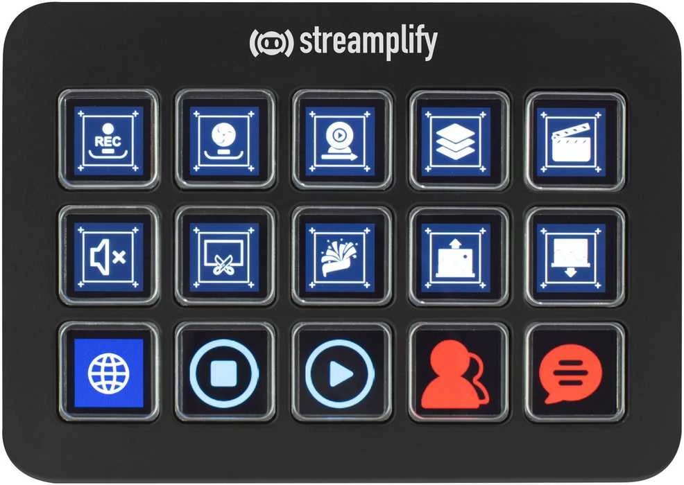 „Streamplify STREAMING DECK ONE“ srauto valdiklis – juodos spalvos