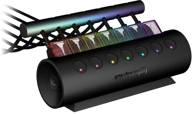 „Streamplify“ transliacijų rinkinys V2 – kamera, mikrofonas, 10 šviesa, 14 šviesa, ekrano pakėlimas, 7 centro valdiklis