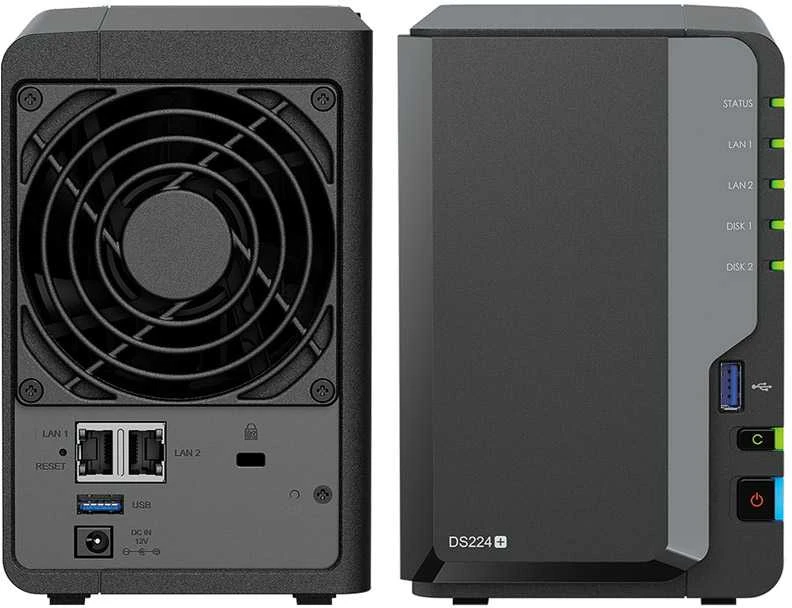 Serveris DS224+ SYNOLOGY NAS STORAGE TOWER 2BAY | Be HDD | Be RAM