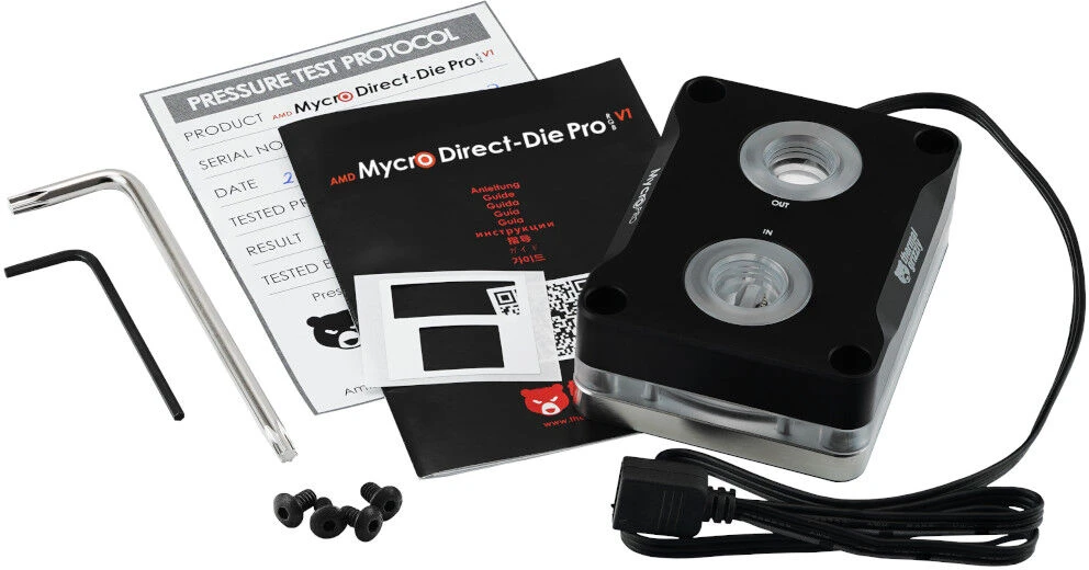 „Thermal Grizzly AMD Mycro Direct-Die Pro RGB V1“ procesoriaus aušintuvas „Vanduo“