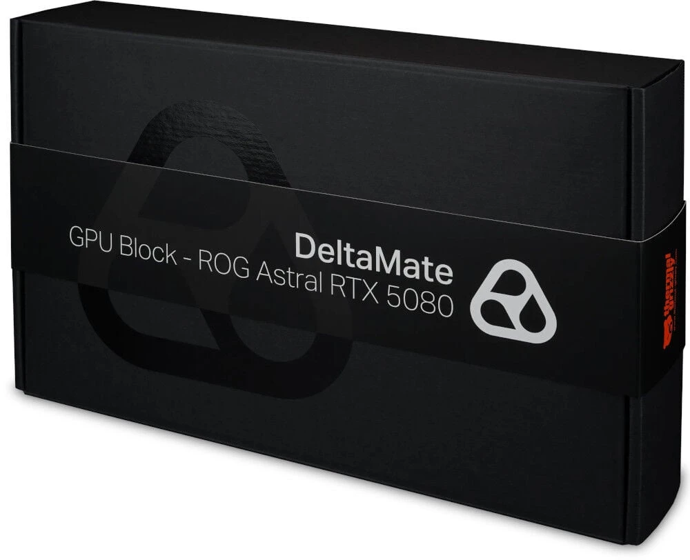 Thermal Grizzly Blok wodny GPU ARGB, su płytą tylną - Akryl, juoda DeltaMate 5080 Astral (TG-DM-GPU-002)