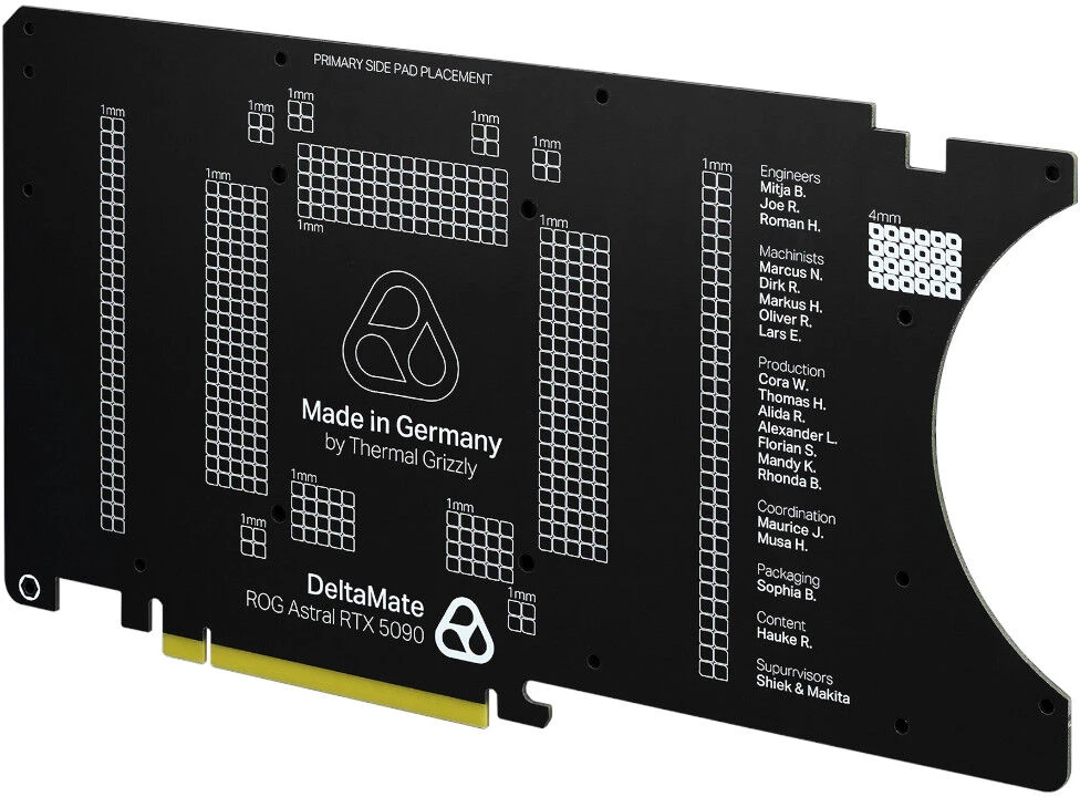 Thermal Grizzly DeltaMate 5090 Astral Glass Edition GPU Vanduo Cooler, ARGB, with Backplate - Borosilicate Glass, Juodas