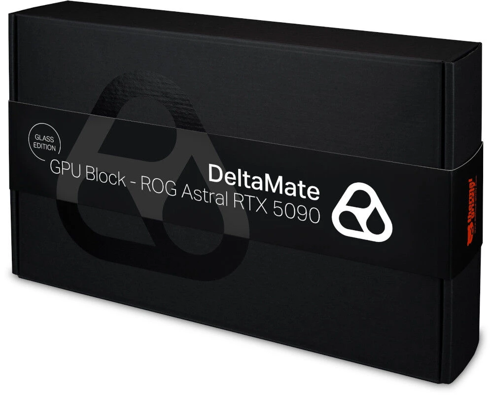 Thermal Grizzly DeltaMate 5090 Astral Glass Edition GPU Vanduo Cooler, ARGB, with Backplate - Borosilicate Glass, Juodas
