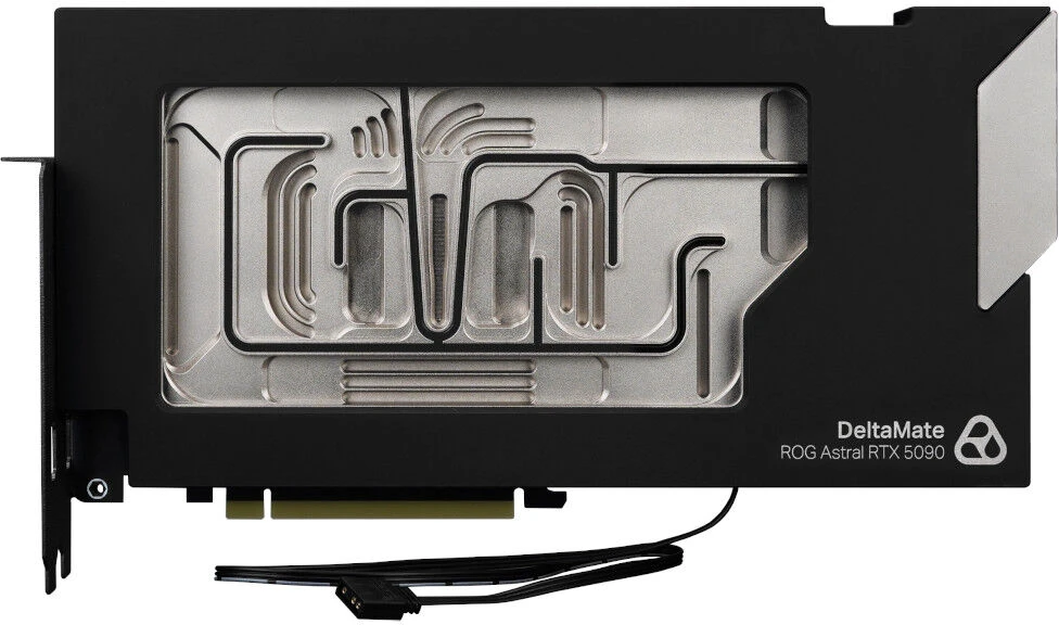 Thermal Grizzly DeltaMate 5090 Astral Glass Edition GPU Vanduo Cooler, ARGB, with Backplate - Borosilicate Glass, Juodas