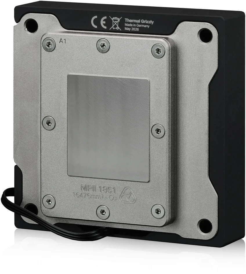Thermal Grizzly DeltaMate CPU Block MPII CPU Vanduo Cooler, Intel 1851, ARGB, G1/4 inch - juodas (TG-DM-CPU-002)