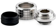 Thermal Grizzly DeltaMate Kompressions-Fitting, Messing – Gloss Nickel, HT14, 6er-Pack