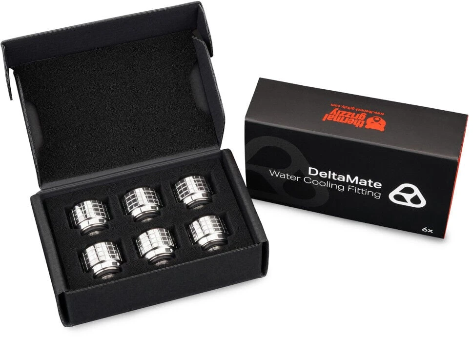 Thermal Grizzly DeltaMate suspaudimo jungtis, žalvaris – blizgus nikelis, HT16, 6 vnt. paketas