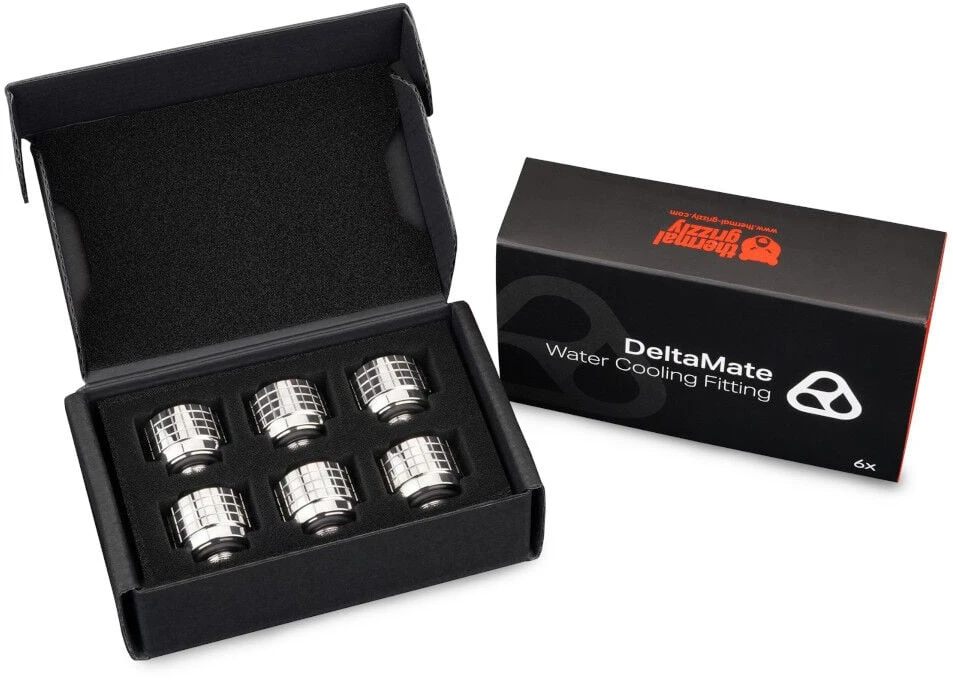 Thermal Grizzly DeltaMate suspaudimo jungtis, žalvaris – blizgus nikelis, HT14, 6 vnt. paketas