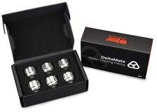 Thermal Grizzly DeltaMate Kompressions-Fitting, Messing – Gloss Nickel, HT16, 6er-Pack