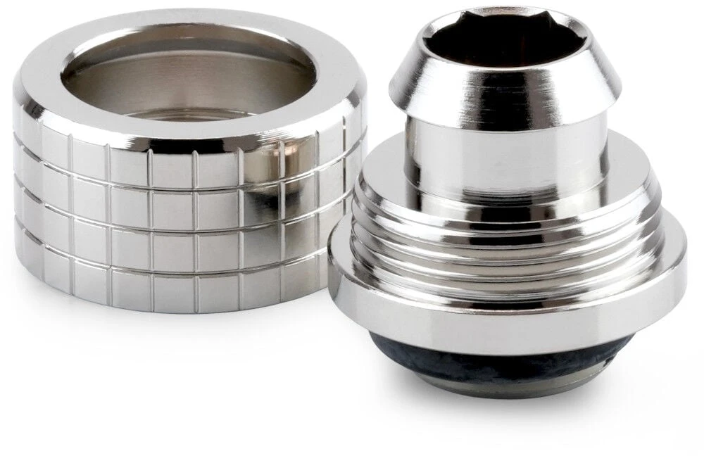 Thermal Grizzly DeltaMate Kompressions-Fitting, Messing – Gloss Nickel, ST16