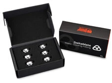 Thermal Grizzly DeltaMate Plug Verschlussstopfen, Messing - Gloss Nickel, 6er-Pack