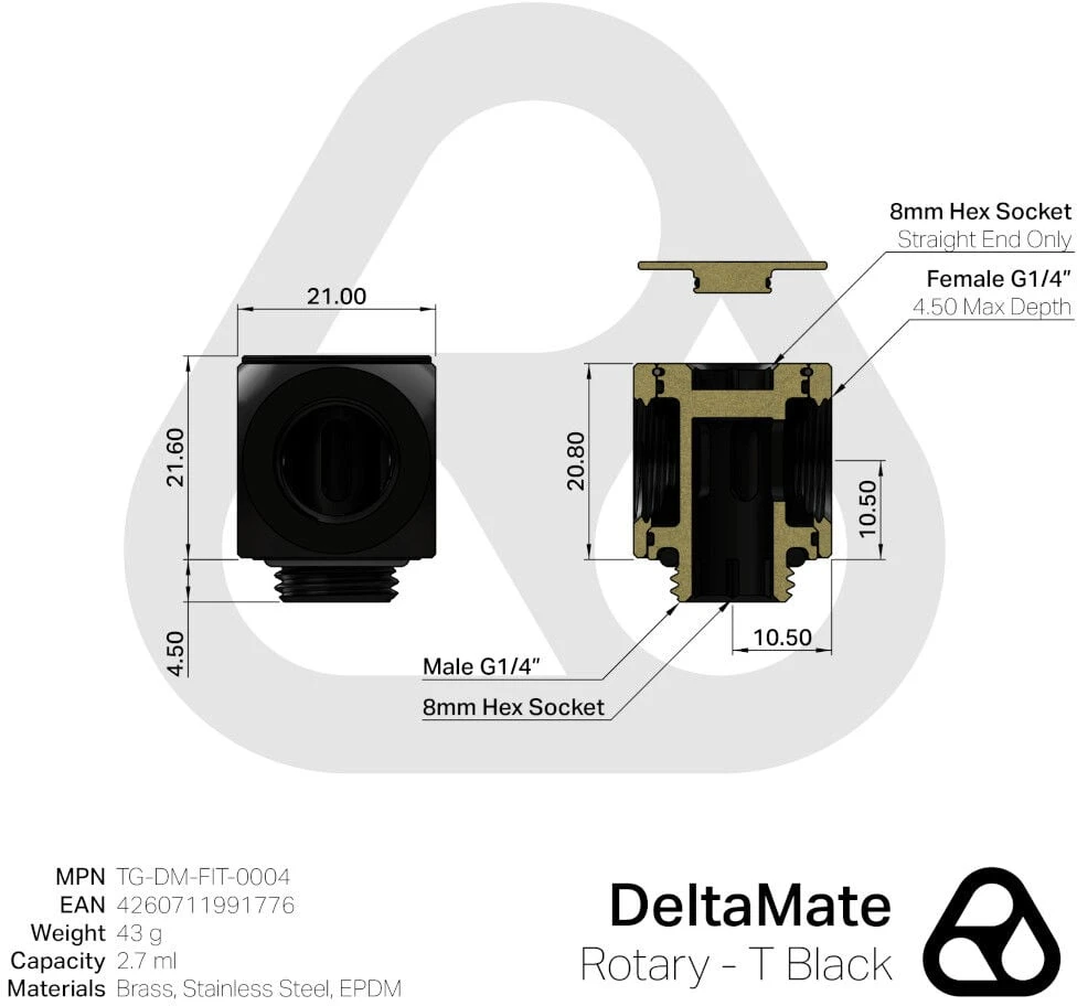 Thermal Grizzly DeltaMate Rotary – T, juodas