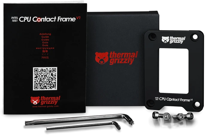 Thermal Grizzly Intel 1851 CPU Contact Frame V1 – juodas