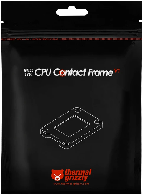 Thermal Grizzly Intel 1851 CPU Contact Frame V1 – juodas