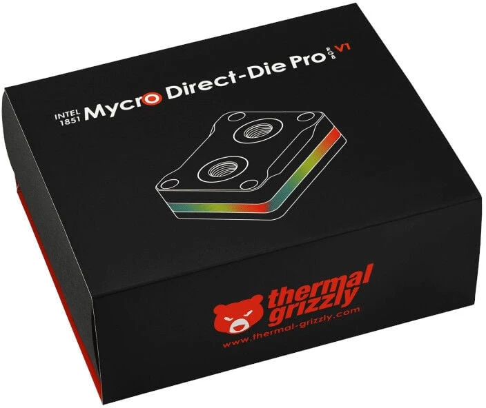 „Thermal Grizzly Intel 1851 Mycro Direct-Die Pro RGB V1“ plokštė