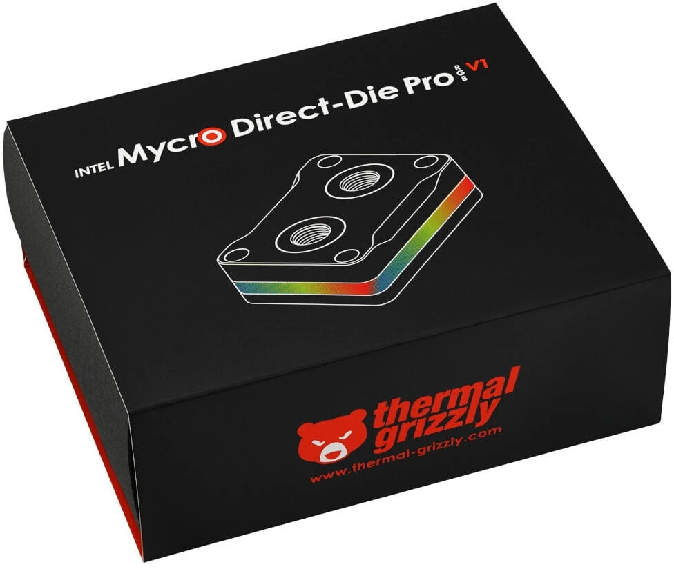 Thermal Grizzly Intel Mycro Direct-Die Pro RGB V1 CPU Vanduo Cooler