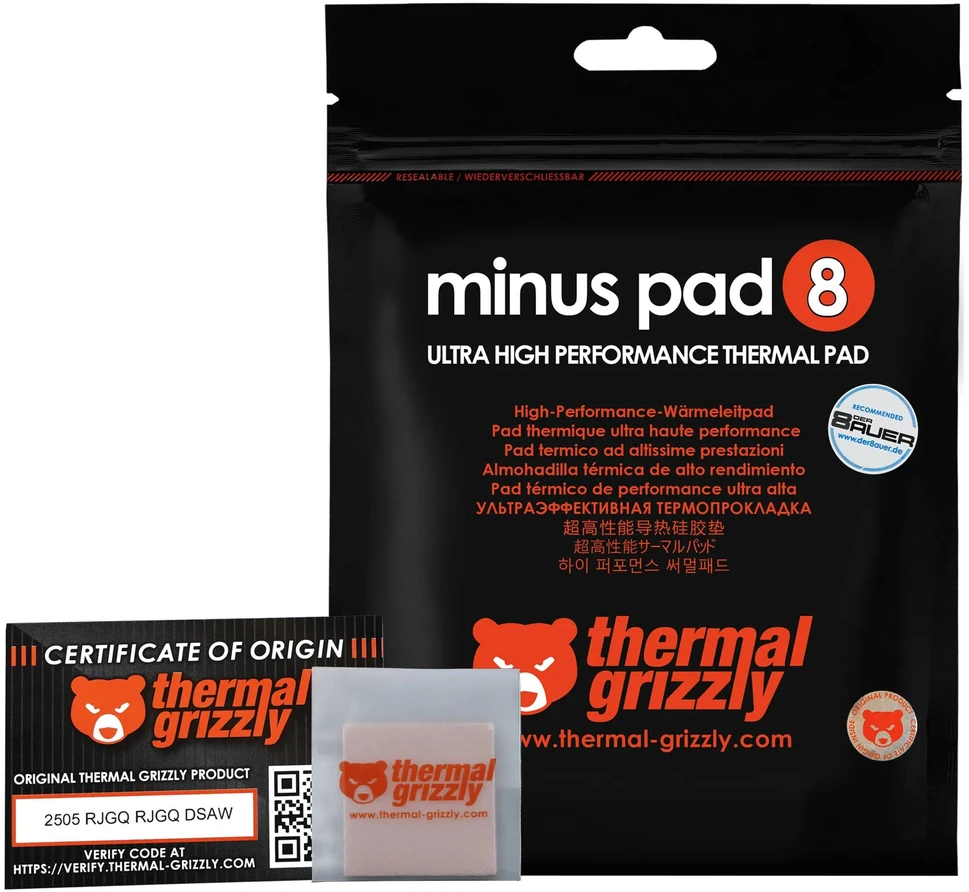 Thermal Grizzly Minus Pad 8 - 30×30×1.0mm