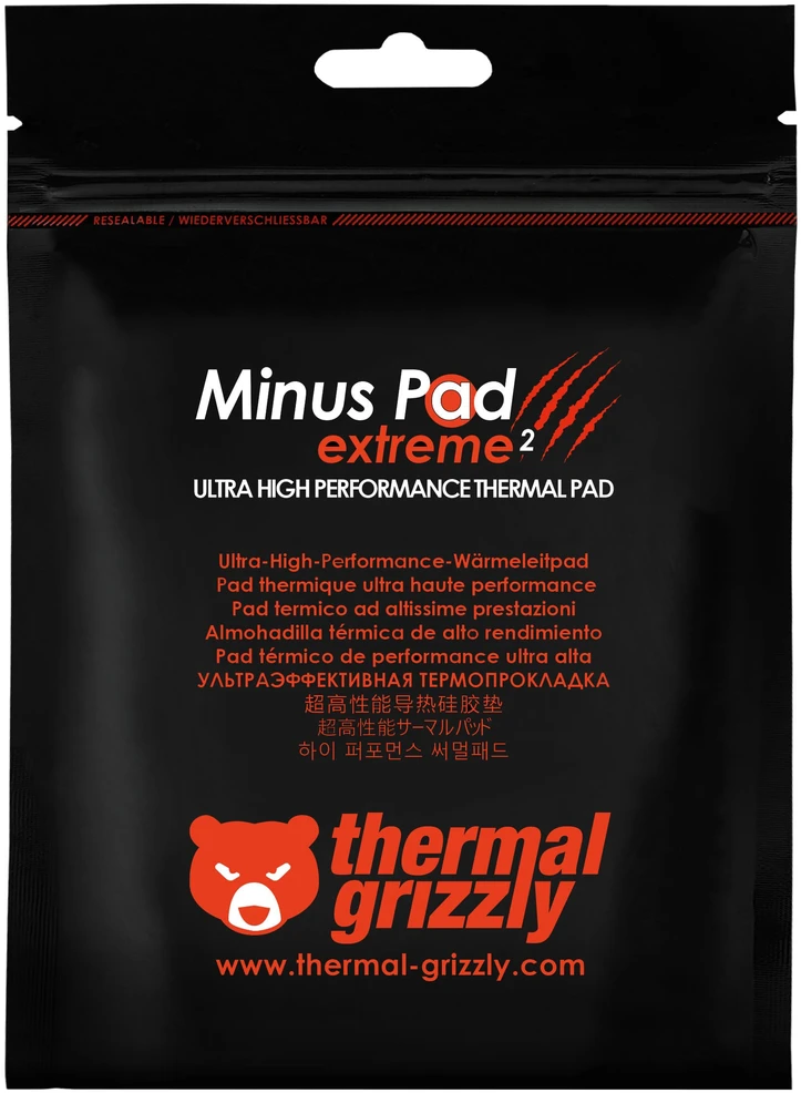 Thermal Grizzly „Minus Pad Extreme 2“ terminis kilimėlis – 100 × 100 × 0,5 mm