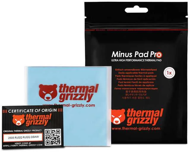 Thermal Grizzly Terminis Grizzly antgalis „Grizzly Minus Pad Pro“ – 100 x 100 x 0,5 mm