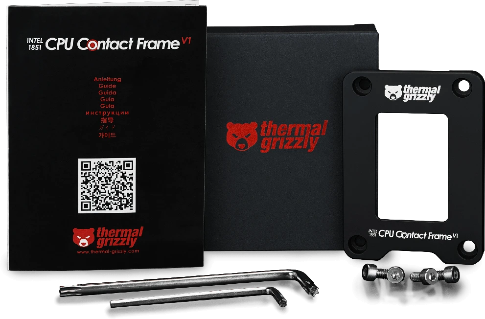 Thermal Grizzly Intel 1851 CPU Contact Frame V1 – juodas