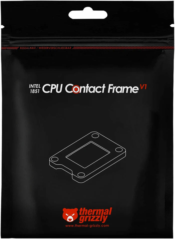 Thermal Grizzly Intel 1851 CPU Contact Frame V1 – juodas
