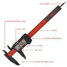 Thermal Grizzly Terminis „Grizzly TG“ skaitmeninis vernierinis slankmatis, 150 mm, IP54, ABS ir juodas