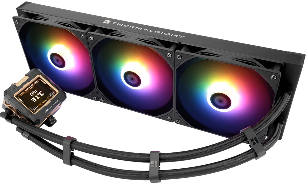 „Thermalright Frozen Warframe 420mm“ pilnas „Vanduo“ aušinimas, ARGB, juodas