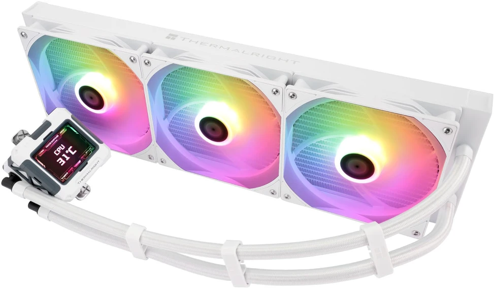 PC aušintuvas Thermalright Frozen Warframe Vanduo Cooling, ARGB - 420mm, baltos spalvos