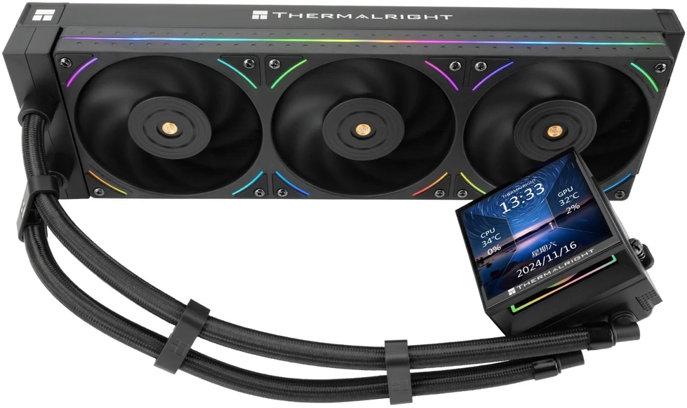 „Thermalright Hyper Vision UB AiO Vanduo Cooling“, ARGB, Intel ir AMD Socket Ø 360 mm, juodas