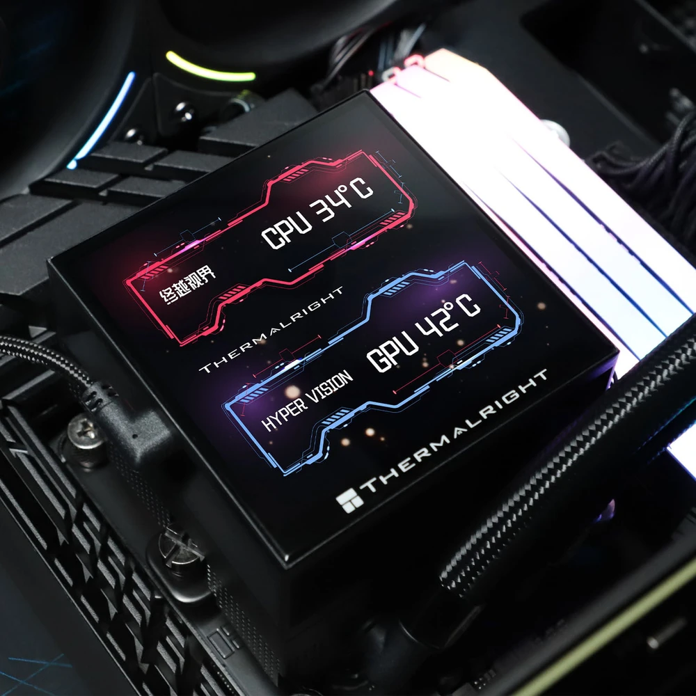 „Thermalright Hyper Vision UB AiO Vanduo Cooling“, ARGB, Intel ir AMD Socket Ø 360 mm, juodas