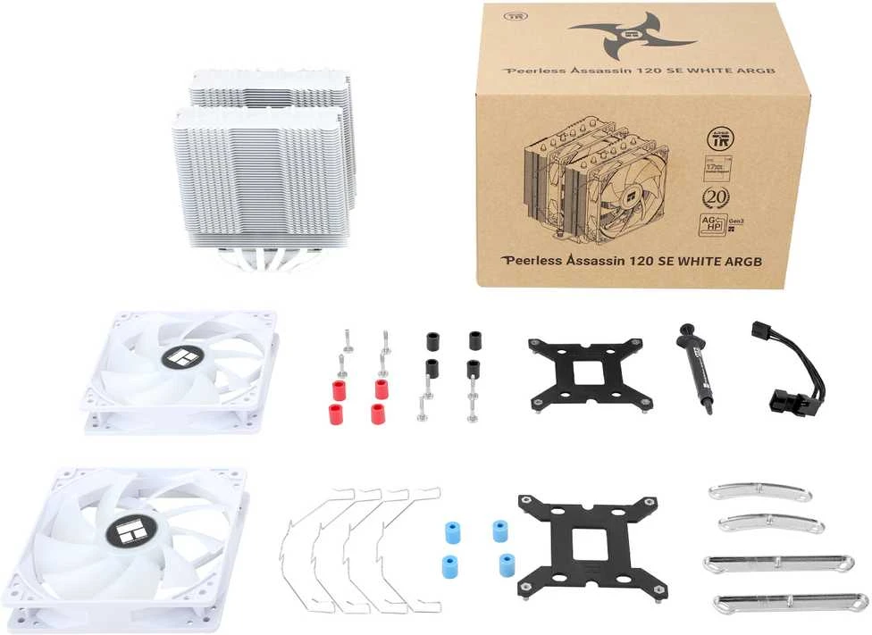 Thermalright Peerless Assassin 120 SE Baltas ARGB (120mm) (Baltas) Procesoriaus Aušintuvas