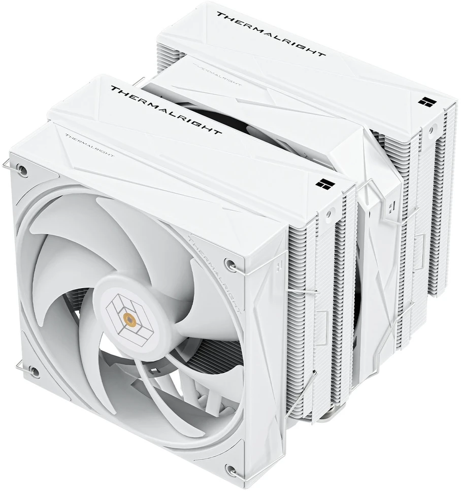 „Thermalright Royal Pretor 130“ procesoriaus aušintuvas, dvigubo bokšto – 1x 120 mm, 1x 130 mm, baltas