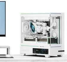 „Thermalright TL-M10 Vision“ kompiuterio korpusas, mini korpusas, mATX, RGB, grūdintas stiklas · baltas