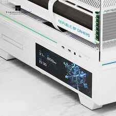 „Thermalright TL-M10 Vision“ kompiuterio korpusas, mini korpusas, mATX, RGB, grūdintas stiklas · baltas