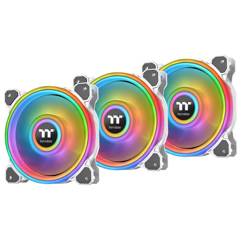Ventiliatorius Thermaltake Riing Quad 12 RGB TT Premium Edition 3 pakuotės + HUB baltas (CL-F100-PL12SW-A)
