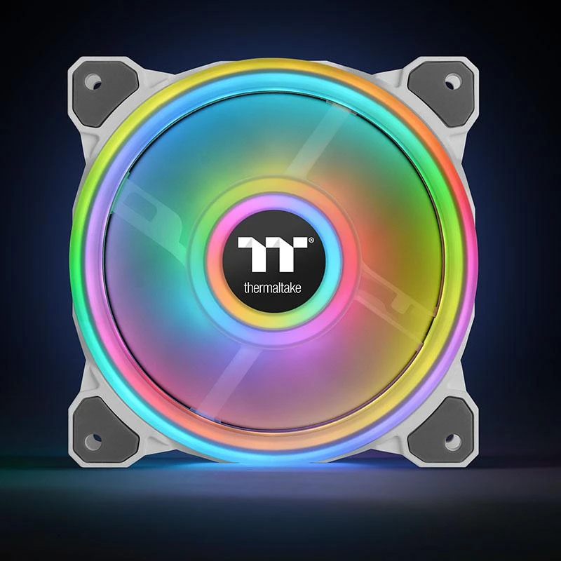 Ventiliatorius Thermaltake Riing Quad 12 RGB TT Premium Edition 3 pakuotės + HUB baltas (CL-F100-PL12SW-A)