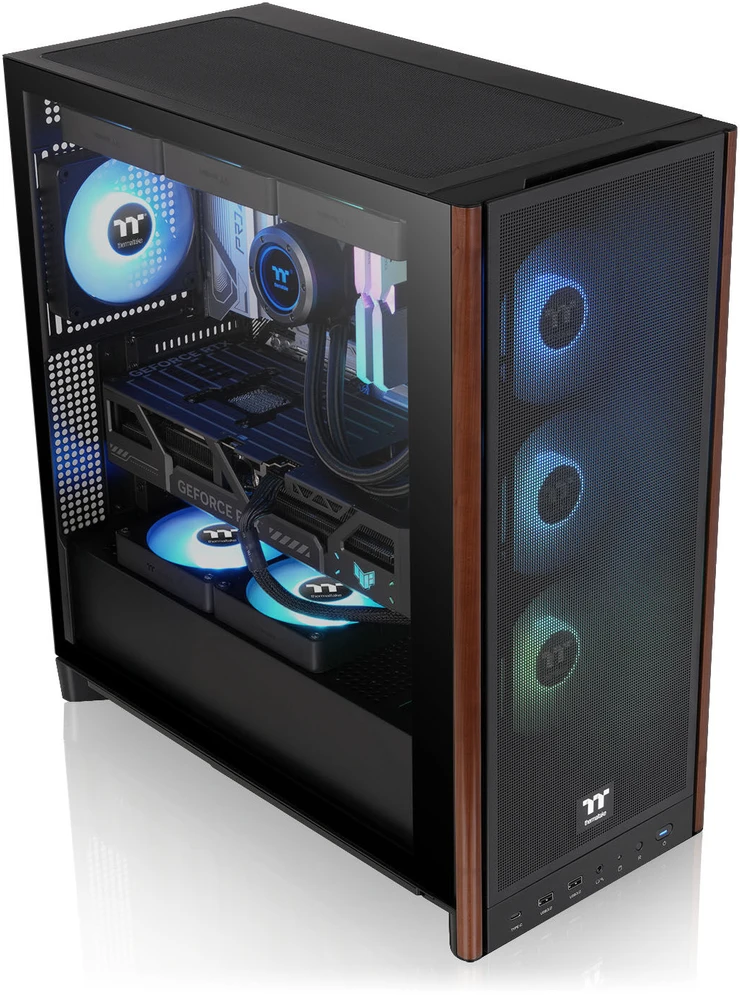 „Thermaltake S370 WS“ kompiuterio korpusas, „Midi-Tower“, E-ATX, grūdintas stiklas - juodas