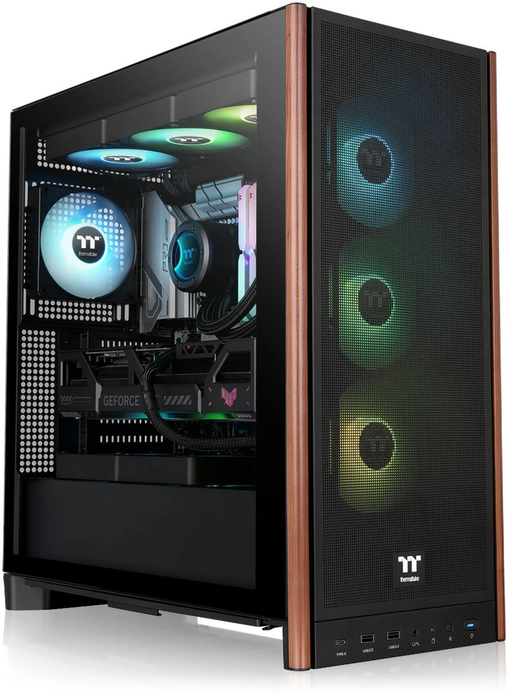 „Thermaltake S370 WS“ kompiuterio korpusas, „Midi-Tower“, E-ATX, grūdintas stiklas - juodas