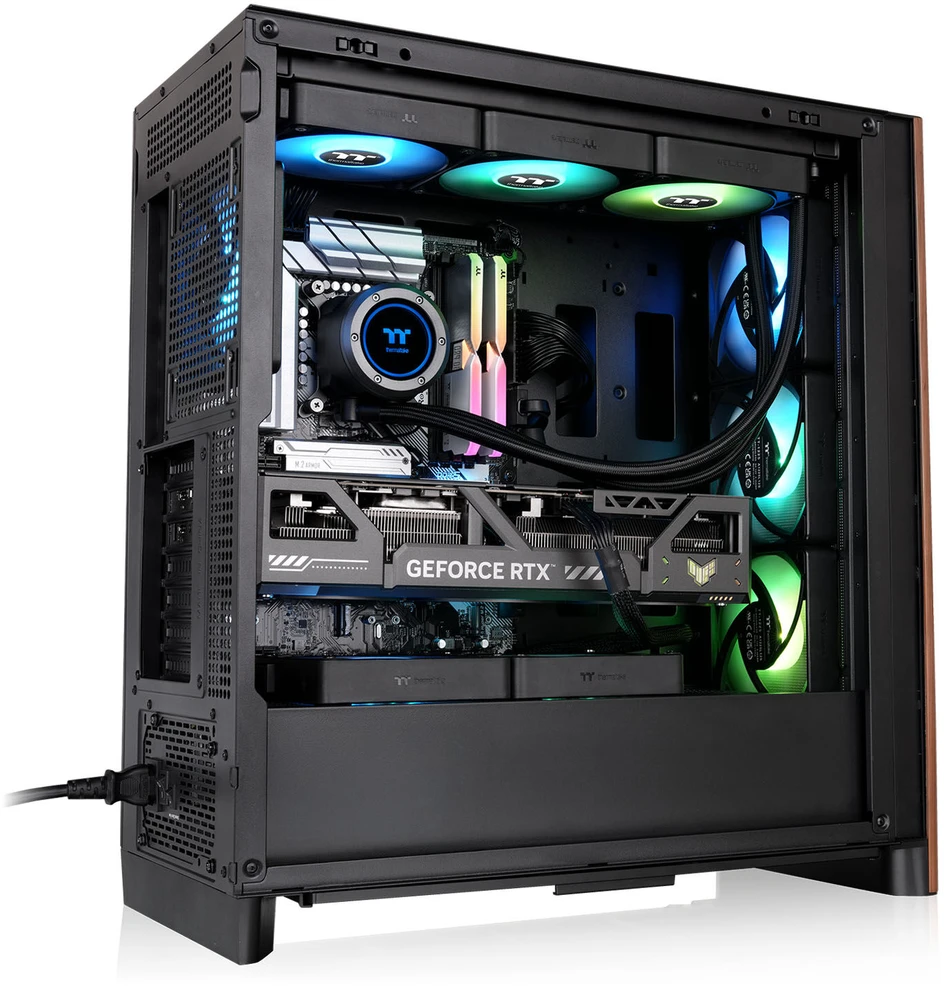 „Thermaltake S370 WS“ kompiuterio korpusas, „Midi-Tower“, E-ATX, grūdintas stiklas - juodas