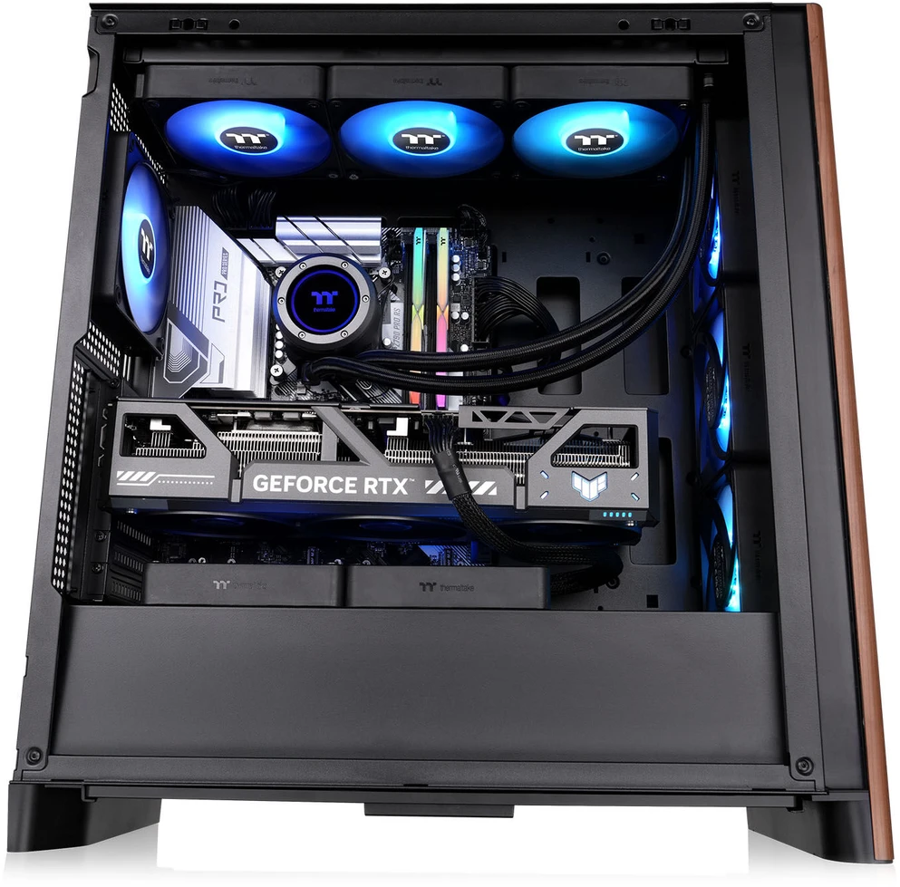 „Thermaltake S370 WS“ kompiuterio korpusas, „Midi-Tower“, E-ATX, grūdintas stiklas - juodas