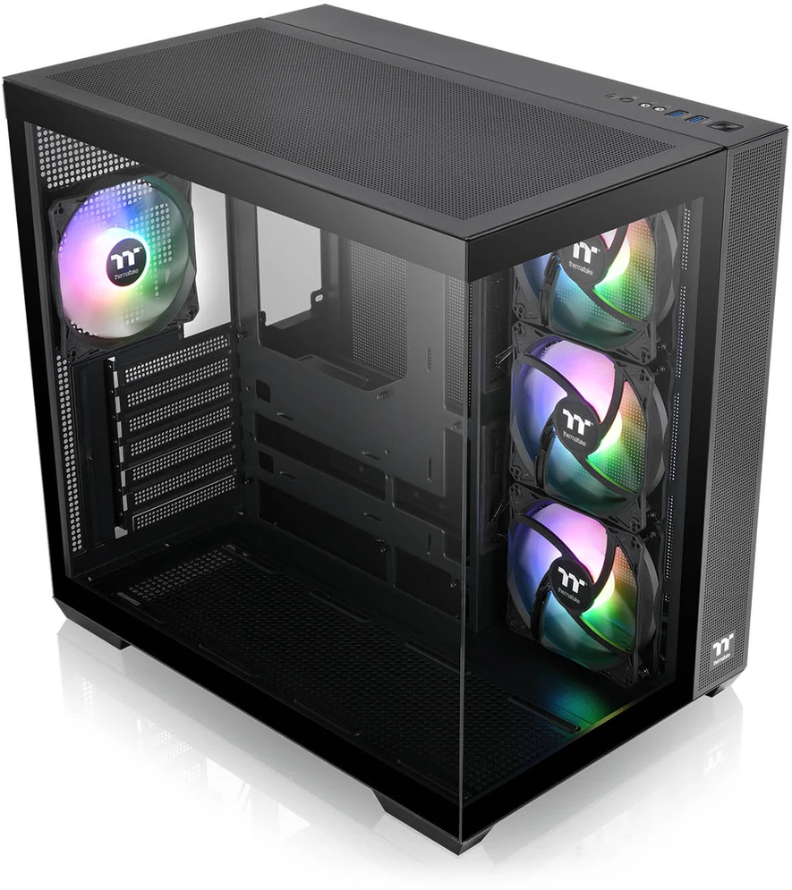 Midi Thermaltake View 380 TG ARGB Juodas