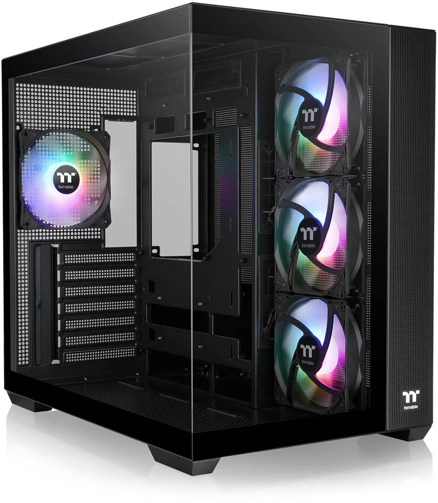 Midi Thermaltake View 380 TG ARGB Juodas